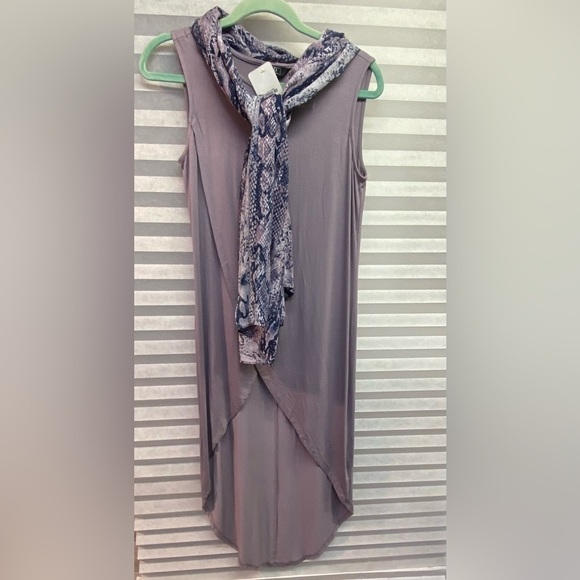 G Giuliano Ecoluxe Drama High/Low Tank & Scarf NWT - Picture 2 of 8